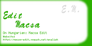 edit macsa business card